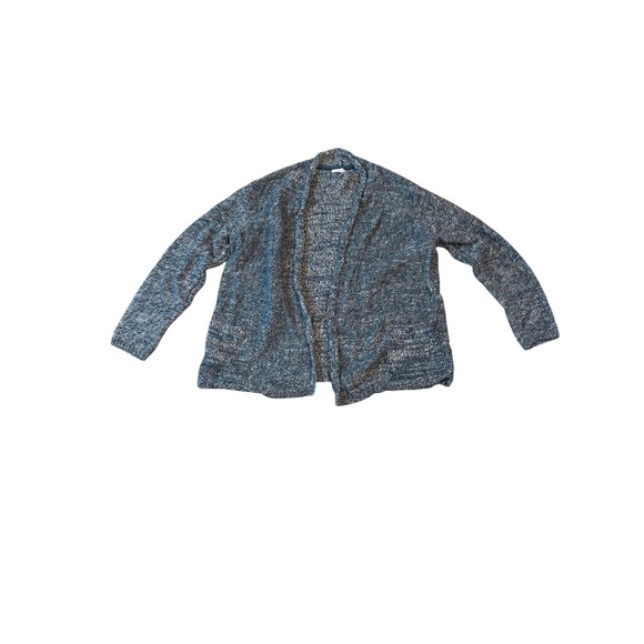 Pure Jill Open Front Cardigan Sweater Knit Pockets Casual‎ Blue Gray M - Picture 1 of 6